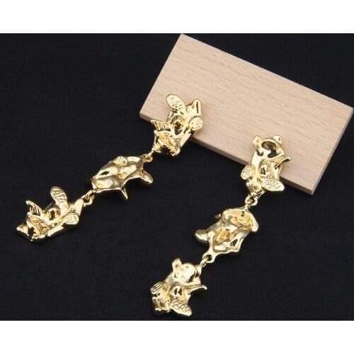 Flashbuy New Unique Fashion Long Metal Drop Earrings 2020 Statement Geometric Earrings for Women Minimalist Party Jewelry Gift