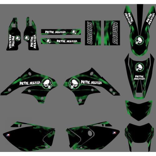 New style 0452 Dark green TEAM GRAPHICS & BACKGROUNDS DECALS STICKERS Kits For Kawasaki KLX450 2008 2009 2010 2011 2012 KLX 450
