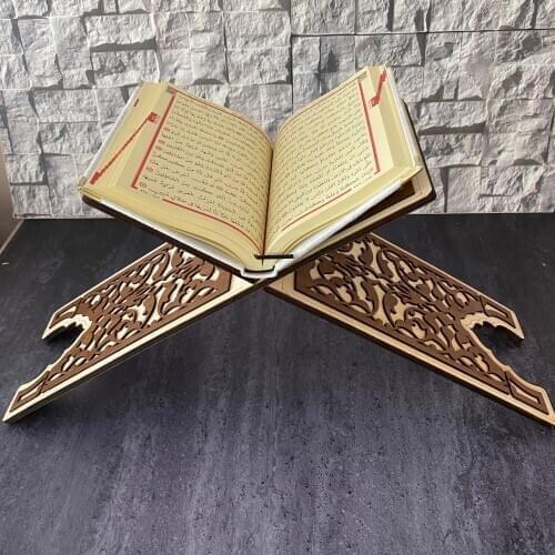 2 Size Wooden Faldstool,Islamic Quran Holder Stand,Islamic Designed Lectern, Wooden Quran Stand,I, Muslim Items,Quran Lectern