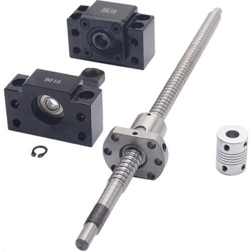 SFU1204 set:SFU1204 L-300mm rolled ball screw C7 with end machined + 1204 ball nut + BK/BF10 end support + coupler for CNC parts
