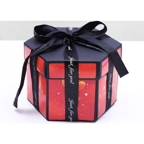Hexagon Explosion Album 5 Layer 12 Sided Explosion Gift Box DIY Photo Surprise Box Exploding Box Birthday Gift for Girlfriend