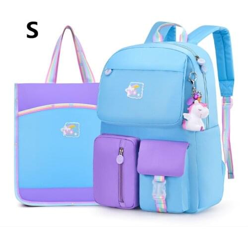 Cute School Backpack for Girls Cartoons Pony Schoolbags 2pcs Set Handbag Tote School Bags Kids Book Backpacks mochila infantil