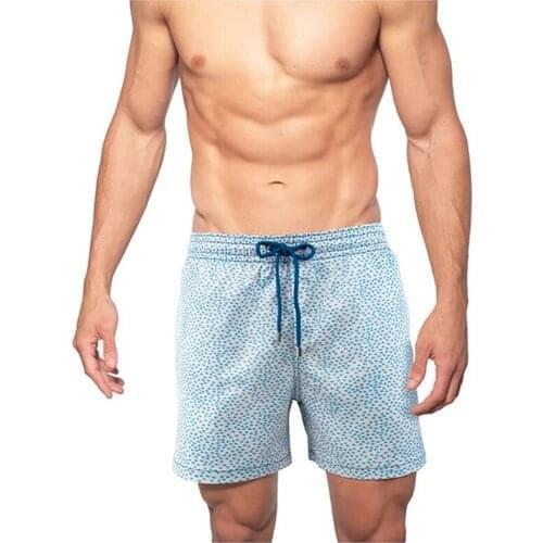 Summer Sport Mens Gym Running Print Shorts Quick Dry Workout Short Pants Male Beach Wear Training Drawstring Swim Surf Shorts