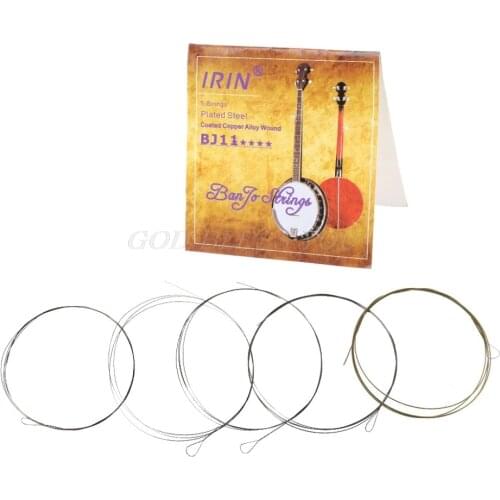 5pcs/set BJ11 Banjo String Stainless Steel Coated Copper Alloy Wound (.009-.020) Drop Shipping