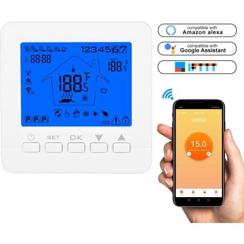 Thermostat WiFi Smart LCD Display Touch Screen for Electric Floor Heating Water/Gas Boiler Temperature Remote Controller