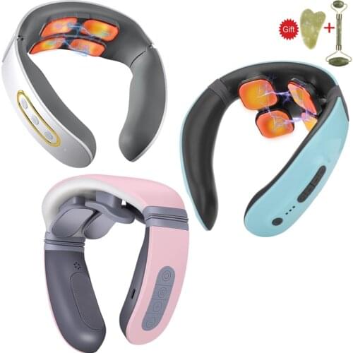 Smart Electric Neck Massager Low Frequency Magnetic Therapy Pulse Far Infrared Heating Pain Relief Tool Health Care Neck Relax