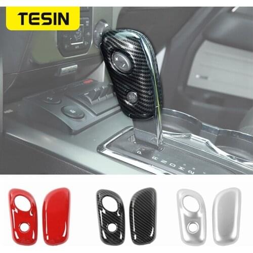 TESIN Interior Mouldings for Ford F150 Car Gear Shift Head Decoration Cover Stickers for Ford F150 Raptor 2009-2014 Accessories