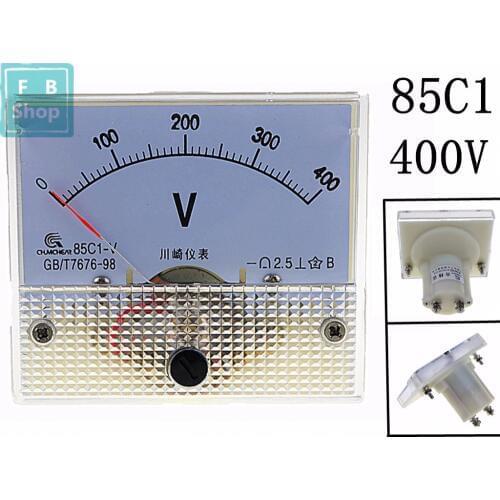 1PCS 85C1 400V Analogue DC Voltage Needle Panel Meter Voltmeter