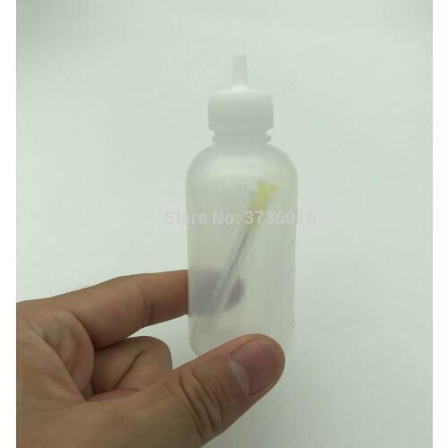 10pcs 50ml Transparent Rosin Plastic Liquid bottle For Rosin Solder Flux Paste Dispenser accurately drop the flux for repair