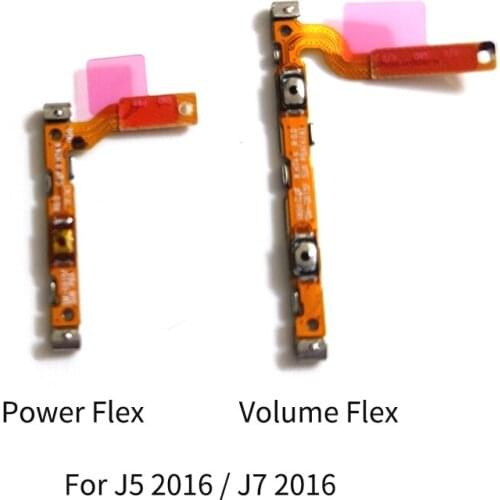 10PCS For Samsung Galaxy J5 J7 2016 J510 J710 Power Volume Button Flex Cable Side Key Switch ON OFF Control Button Repair Parts