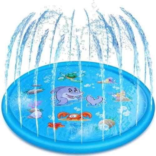 100/170 cm Inflatable Spray Water Cushion Summer Kids Play Water Mat Lawn ​Games Pad Outdoor Swiming Pool Toy For Beaches Garden