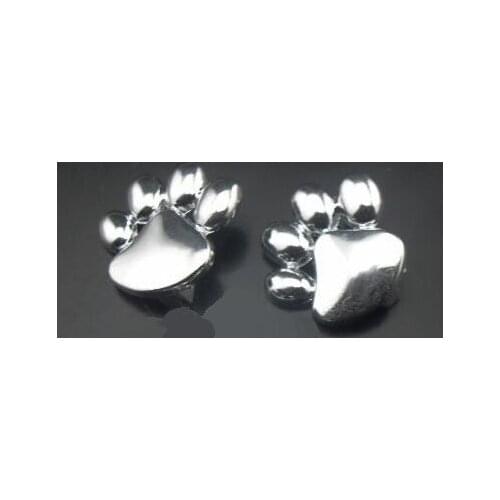 1000PCS/lot 10MM Chrome Paw Slide Charm Fit For 10mm DIY Leather Wristband Keychains