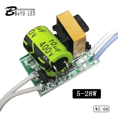 2 non-flicker drivers 5-28W power supply constant current built-in bulb, downlight LED driver power supply current 120MA