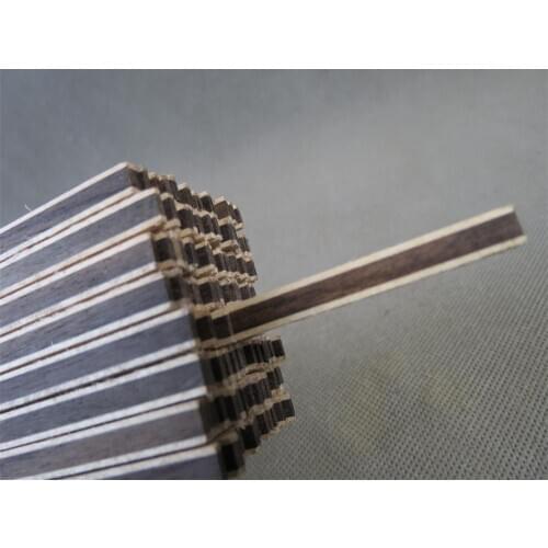 40STRIP LUTHIER FIGURED BINDING XL-11,Measures 6mm x1.5mm thick and 642mm long