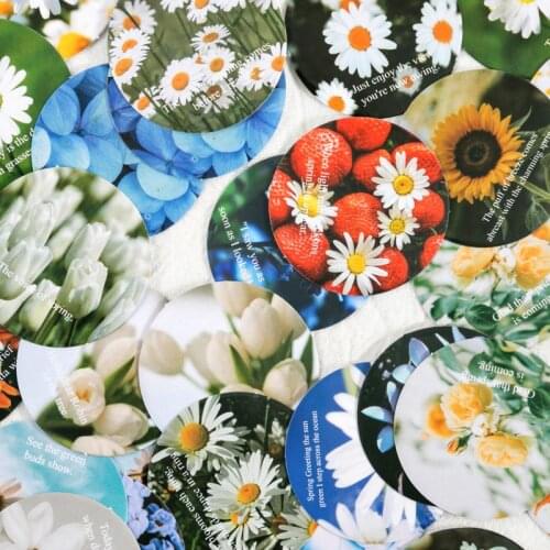 46 Pcs/pack Creative Flower Bloom Mini Paper Sticker Decoration Diy Ablum Diary Scrapbooking Label Sticker Kawaii Stationery