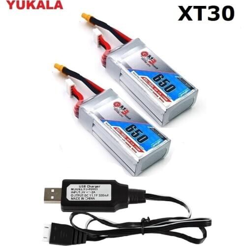 Gaoneng GNB 11.1v 650mAh 80C/160C 3S Lipo battery with Charger XT30 XT60 for FPV Racing Drone 4 axis UAV RC Quadcopter RC Drone