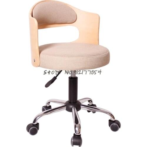European Style Pulley Bar Chair Simple High Stool Bar Stool Solid Wood Front Desk Lift Chair Beauty Salon Manicure Chair