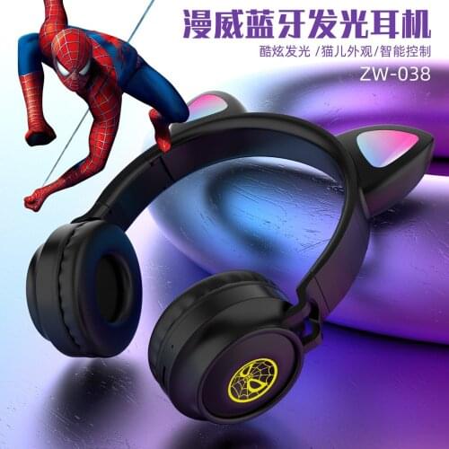 2021 Marvel Head-mounted wireless Headset Bluetooth 5.0 Iron Man Active Noise reduction headset with super long standby