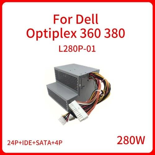 255W/280W Power Supply F255E-01 L280P-01 For Dell Optiplex 360 380 580 760 780 960 980 DT 24P Adapter PSU New Original