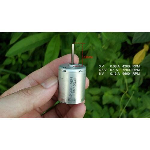 19MM long shaft 370 DC motor DC 3V 4.5V 6V 9600rpm long life model diy motor