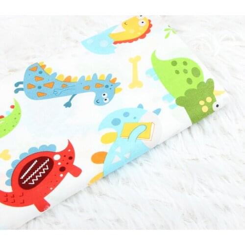 For Child, Patchwork Cloth, Sewing Quilting Material Twill Fabric Printed Dinosaur Dog Animals 100% Cotton for Baby