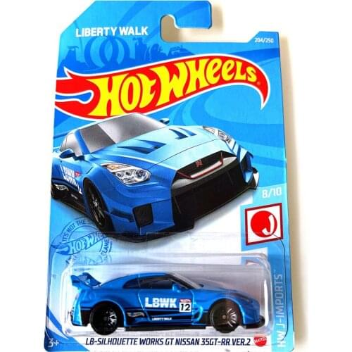 Hotwheels Hot small sports car C498 2021L batch NS 35GTRR WORKS Toys for Childen Collect gifts
