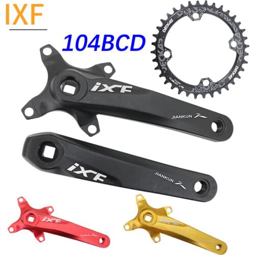 IXF MTB Crankset square Bike Crank 104bcd Deckas chainring 170mm hollowtech 30t 32 34 36 38 tooth mountain bike 1x 2x 3x 3 speed