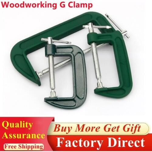 Hot High Quality Heavy Duty 2-8inches Adjustable Woodworking Metal G Clamps Green Color Cast Iron Strong Holder G-shaped Clips