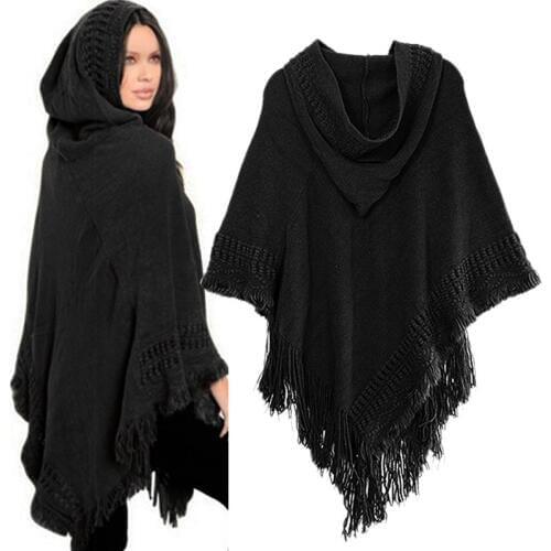 Liva girl Women's Poncho With A Hood