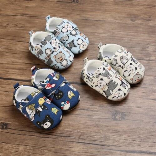 Infant Toddler Baby Boys Girls Cartoon Prewalker Soft Anti-Slip Walking Shoes Breathable Baby Girls Boys Shoes First Walkers