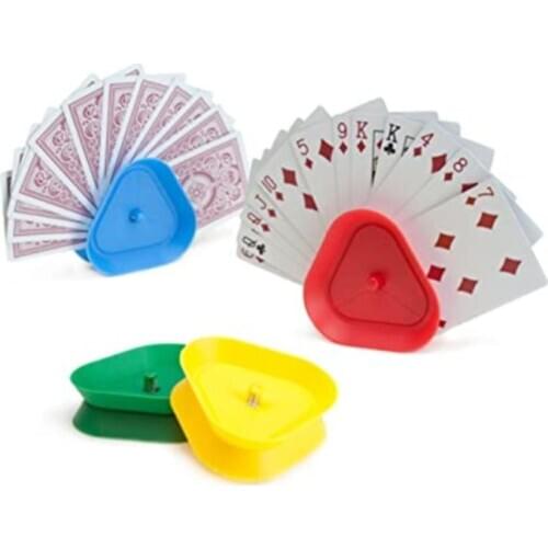 4pcs/set Triangle Shaped Hands-Free Playing Card Holder Board Game Poker Seat