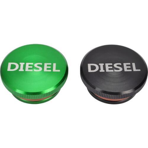 New Billet Aluminum Fuel Cap Magnetic Truck Permanent Cap for 2013-2017 Dodge Ram Diesel Black & Green