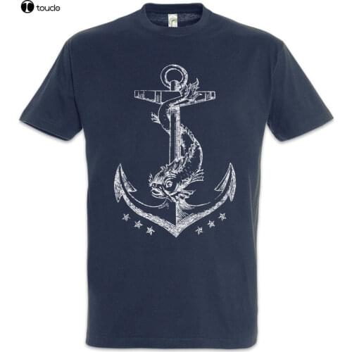 New Fashion Brand Print T-Shirt Male Brand Anchor Ii T-Shirt Sporter Sailer Sailboat Sail Sailor Skipper Trainingphoto T Shirts