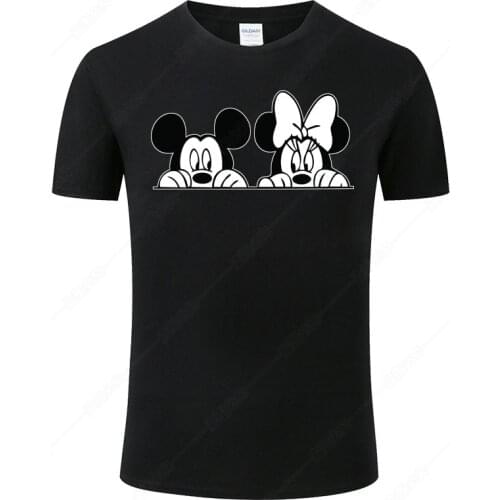 2021 New Cartoon Anime Funny Mickey Mouse T shirt Men Summer Casual T-shirt Cotton Short Sleeve Print Tops Tee Clothing J116