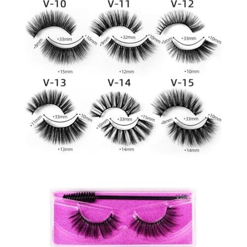 New 50pcs/lot 3D Eyelashes Fluffy Dramatic Eyelashes Makeup Wispy Lashes Natural Long False Eyelashes Thick Fake Lashes