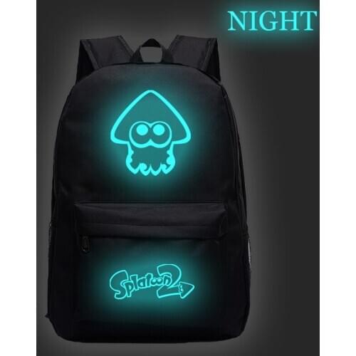 New Fashion Luminous Splatoon Backpack Students School Bag Boys Girls Bookbag Kids Daily Rucksack Teens Travel Bag Surprise Gift