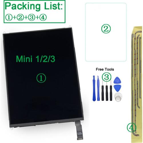 New LCD Display Screen Monitor Replacement for iPad mini 2 3 A1432 A1454 A1455 A1489 A1490 A1491 A1599 A1600