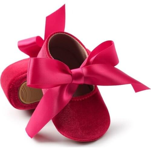 Baby Girl Shoes Riband Bow Lace Up PU Leather Princess Baby Shoes First Walkers Newborn Moccasins For Girls