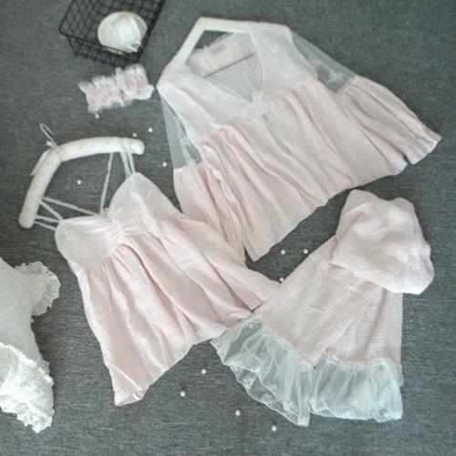 Autumn Winter Women Pajamas Sets Floral Printed Pajamas Set Top and Shorts Female Night Suit Set