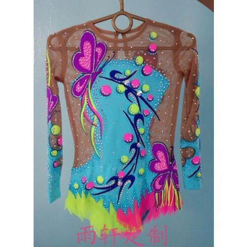 Crystal Custom Child Gymnastics Competition Dress Beautiful New Brand Vogue Figure Skating Dresses For Competition G2835