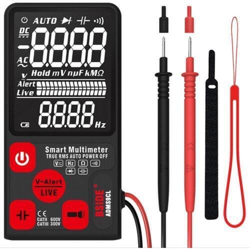 Portable Digital Multimeter Large LCD Display 3.5 voltmeter 3 Lines Voltage AC DC NCV Resistance Tester for BSIDE ADMS9 CL