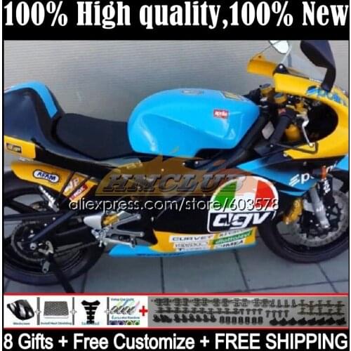 RS125R For Aprilia RS 125 RS4 RS-125 RS125 99 01 02 03 04 05 52CL.0 RSV125 R 1999 2000 2001 2002 2003 2005 Fairing Blue Yellow