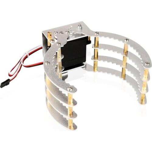 Symmetric Grasping Large Clamp Mechanical Robot Claw Manipulator Gripper Metal Aluminum Hand Grips Paw w/ LDX-335MG Servo