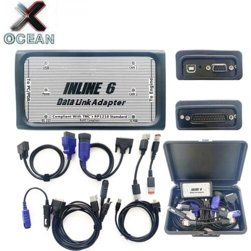 INLINE 6 Data Link Adapter for Cummins Truck Scanner Heavy Duty Diagnostic INLINE6 Data Link Adapter Diesel Truck Tool best