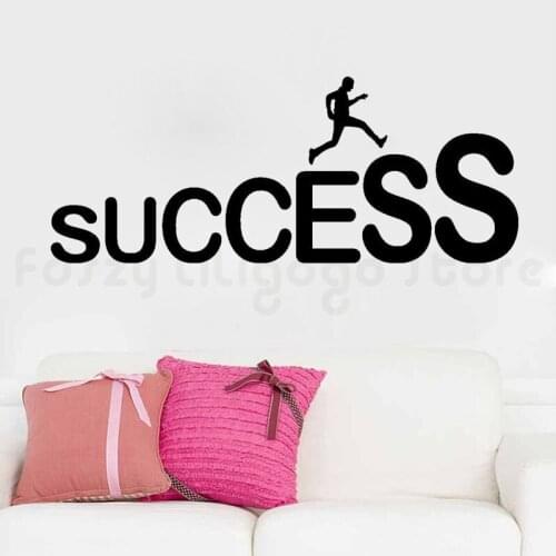 Winylowa tablica naścienna sukces po szczeblach kariery pracy dekoracje biurowe naklejki ścienne cytaty naklejki ścienne do H759