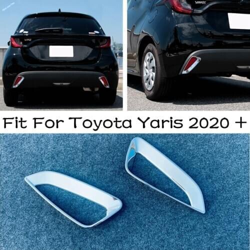 Rear Fog Lights Lamps Bulb Cover Trim Foglight Shade Hood Accessories Car Styling Exterior Refit Kit For Toyota Yaris 2020 2021