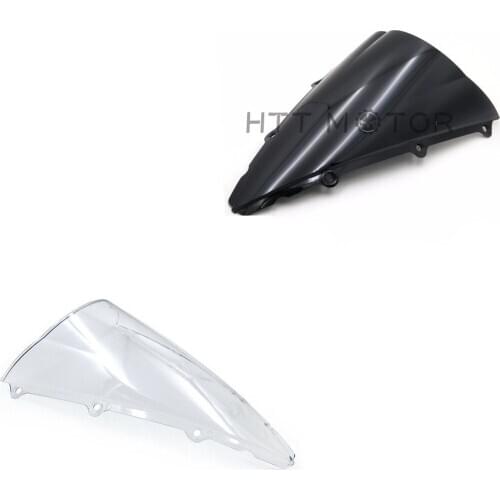 Aftermarket motorcycle parts Windshield Windscreen Double Bubble For Yamaha YZF 1000 R1 2002-2003 Black E1 clear