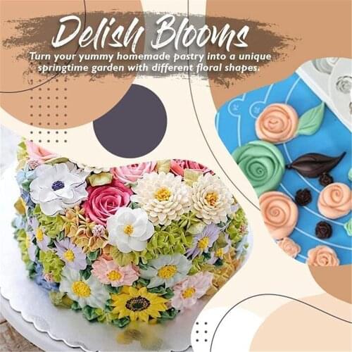 Petal Mold Leaf Mold Leaf Silicone Mold Flower Stainless Steel Cutting Mold Chocolate Plum Mold GQ