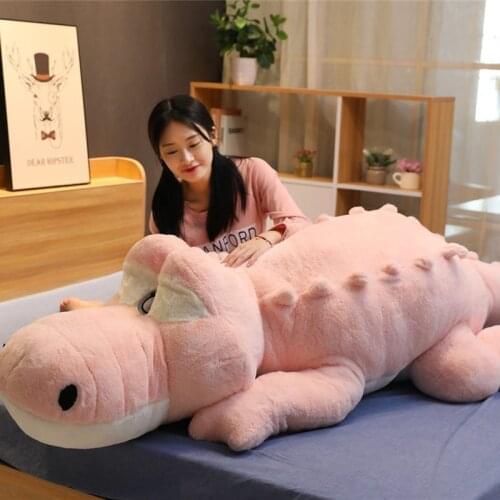 150cm Big Soft Crocodile Pillow Cushion Plush Toys Stuffed Animal Simulation Large Crocodile Doll Children Girls Birthday Gift