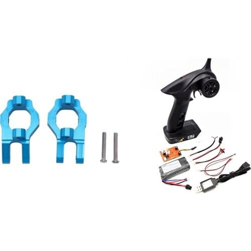 2 Set RC Car Part: 1 Set Front Hub Carrier(L/R) Base C Socket & 1 Set Transmitter Remote Controller Receiver